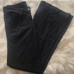 Level 99 Black Flare Leg Slinky Pants Sz 28
